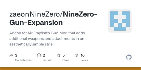 Ninezero's gun expansion  There are five kits which can accessed via a GUI