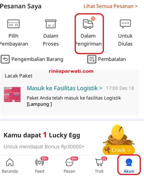 No resi lazada  Pos Indonesia / EMS