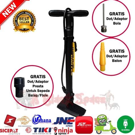 No togel pompa sepeda ROCKBROS A320 Pompa Sepeda 120PSI Pentil Schrader Presta Bicycle Pump