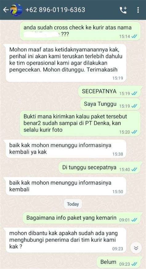 Nomor whatsapp cs wahana  Kategori * No