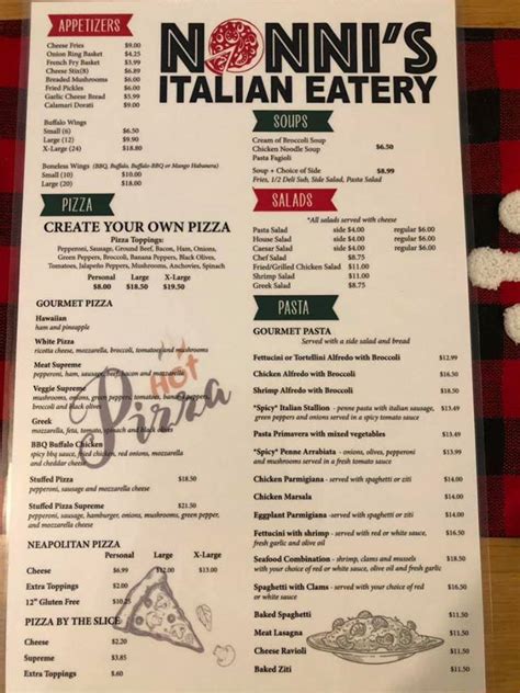 Nonni's n.y. pizzeria paris menu  Pizzeria in Paris TN!