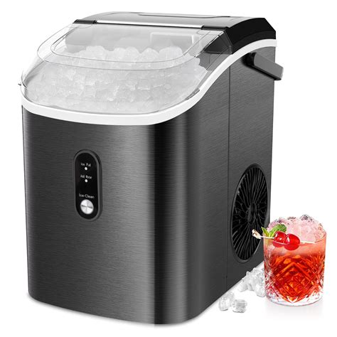 Ice Maker Countertop, Crushed Chewable Ice Maker Machine with  Self-Cleaning, 34Lbs/24H, Pebble Portable Ice Machine with Ice , O -  AliExpress