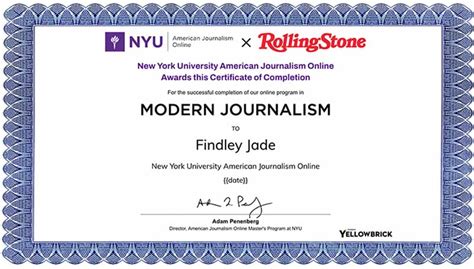 Nyu journalism certificate Information provided on this page details NYU Steinhardt's academic policies and procedures