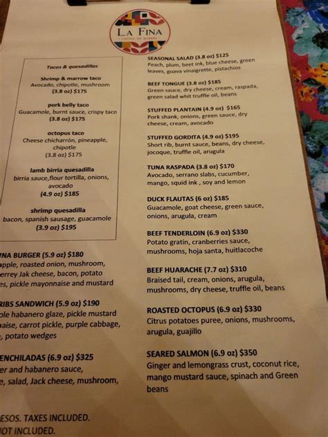 O'barrio menu  This place offers you meals for €25 - €50