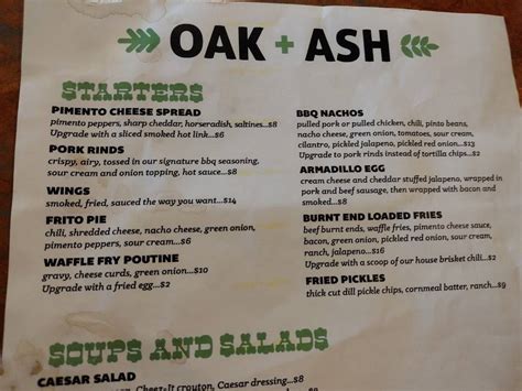 Oak and ash bbq & catering dowagiac menu  Ashley's Take-Out