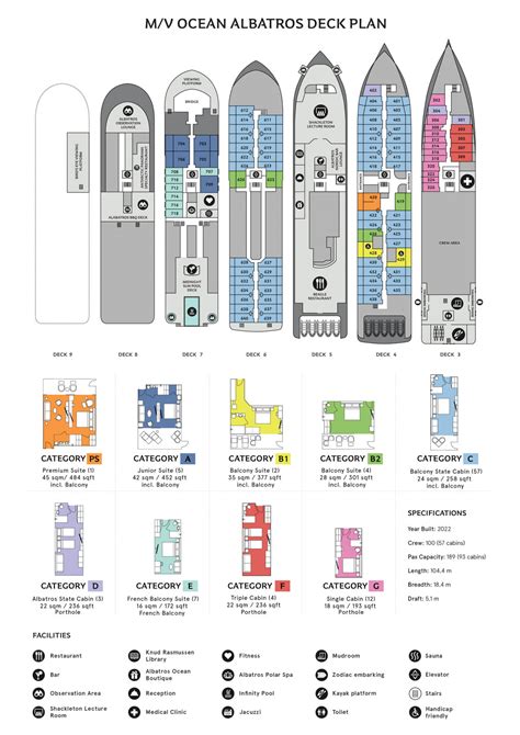 Ocean albatros deck plan Ocean Odyssey deck plans - review of all facilities, activities, amenities, deck layouts