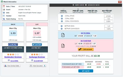 Oddsmatcher tool  Matched betting allows you to turn the tables on the bookmakers to extract their free bet offers