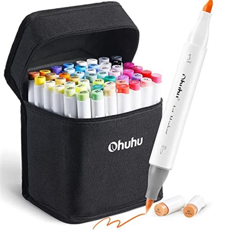 Ohuhu Water Based Dual Tip Brush Pens - Brush & Fine Liner Tips 100 Colours