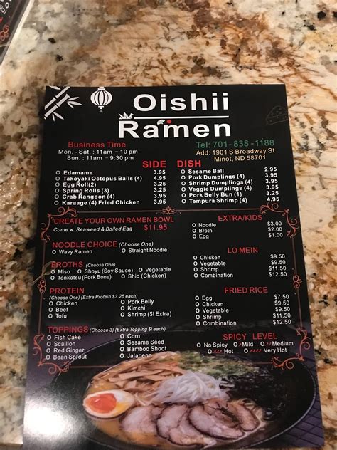 Oishii ramen minot photos Latest reviews, photos and 👍🏾ratings for Bootlegrz at 515 20th Ave SE # 2B in Minot - view the menu, ⏰hours, ☎️phone number, ☝address and map