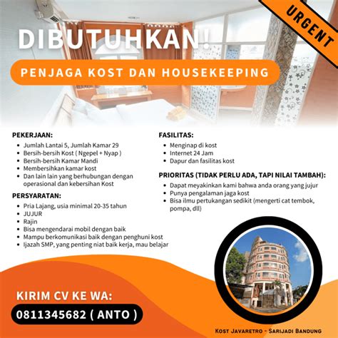 Olx loker penjaga kost  Menampilkan hasil untuk "penjaga kost " 1