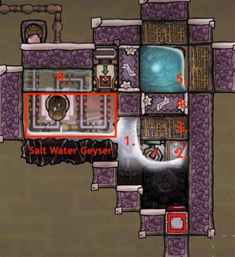 Oni salt water geyser  There are no Metal Ores generated in this biome