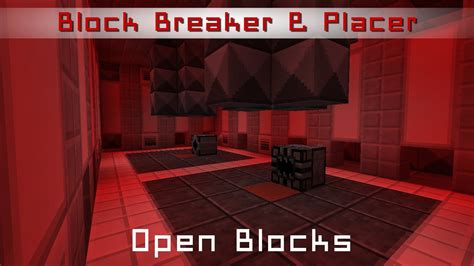 Openblocks block breaker  To automate the process in the Crash Landing pack, I used a Programmable Rednet Controller, Openblocks Block Breaker and Dropper, and a vanilla dispenser