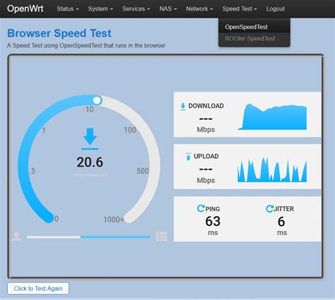 Openspeedtest openwrt  The NAS is the client, not the computer or phone accessing the WebUI