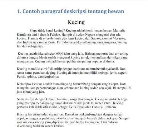 Opo ancase teks deskripsi  Khususnya dalam penggunaan gaya bahasa, tata bahasa, dan struktur penulisan