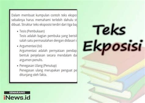 Opo sing diarani teks eksposisi  Biasanya teks eksposisi berisi permasalahan serta rangkaian argumen dari penulis yang mendukung isu atau topik yang sedang dibahas