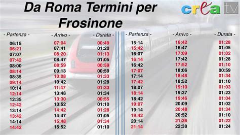 Orari treni valmontone roma  Treno diretto