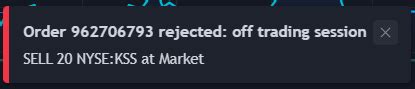 Order rejected off trading session tradingview 
