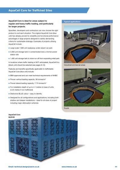 Osma aquacell eco Wavin AquaCell stormwater infiltration and attenuation tanks can be constructed using these modular cells or units to help manage storm water run off and reduce flood risks