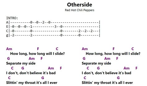 Otherside cifra simplificada txt) or view presentation slides online