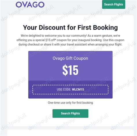 Ovago promo code  Save up to 30% More than 500 airlines Assistance 24/7 Secure & Trusted Inspiration for your next journey Popular destinations open to most visitors from the United States Romantic Vacations Beach Holiday Hurry To Save 10% With Ovago Promo Code