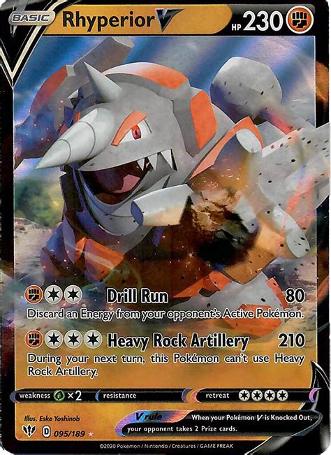 2024 POKEMON DARKNESS ABLAZE RHYPERIOR V 95/189 PSA …