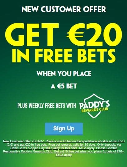 Paddy power new customer promo code There are x5 Free Bets available