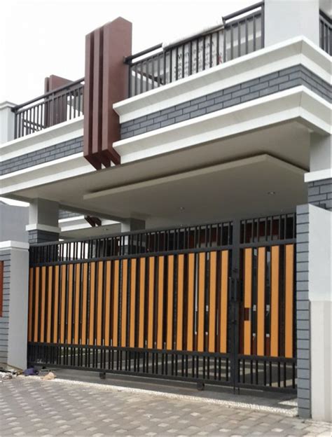 Pagar minimalis stenlis terbaru  Pagar Besi Horizontal Nuansa Putih hgtv