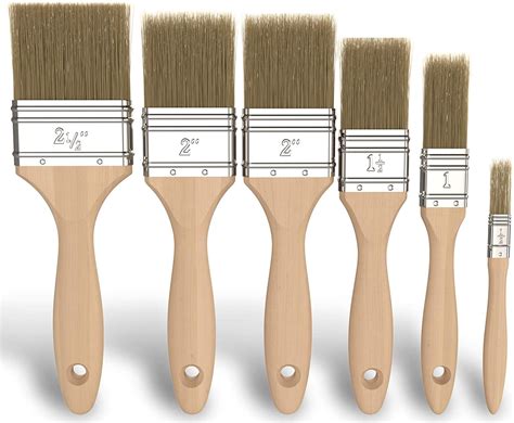 20Pcs 1 Inch Flat Paint Brushes for Acrylic Painting,Big Paint Brushes  Watercolor Synthetic Paint Brush Bulk Wooden Painting Brush Oil Brush for  Kid Adult Artist Crafts Face Body Art Furniture 