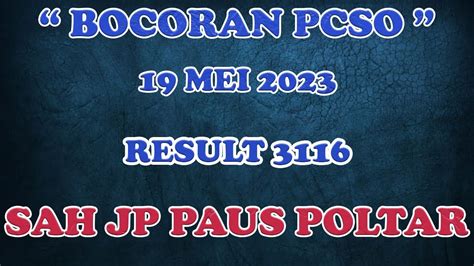 Paito pcso 2023 Pola Prediksi Paito PCSO, Tanggal 17 Agustus 2023