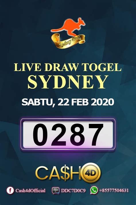 Pangkalan sydney hari ini live" jadi para master Togel Sydney tidak perlu Khawatir Tentang Live Draw di website kami