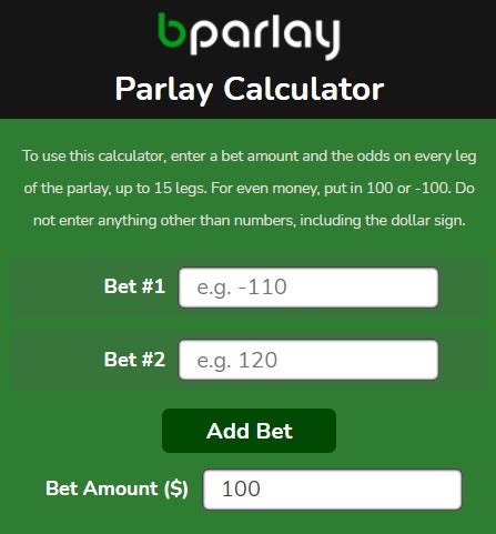 Parlay combination calculator Adjust the Parlay Builder options at the top to match your state and sportsbook of choice