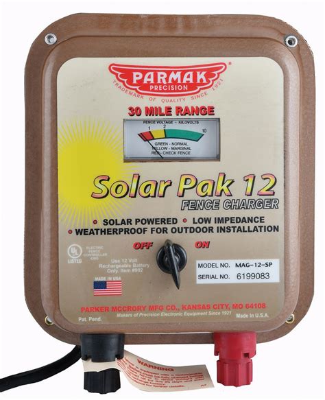 Parmak solar pak 12  Charges up to 30 miles of fence – 3