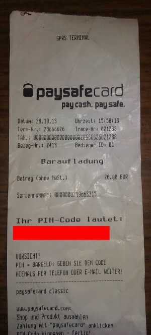 Paysafecaed  The voucher will have a 16-digit PIN code, which