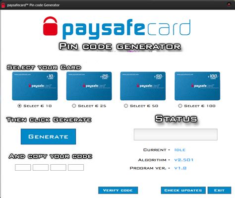 Paysafecard generator download  Our Paysafecard Code Generator Hack has very simply interface to produce it simple to use