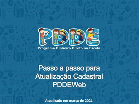 Pdderex consulta escola O Fundo Nacional de Desenvolvimento da Educação (FNDE) promove, em 6 de abril, às 15h, um webinar para orientar e esclarecer dúvidas de técnicos e gestores educacionais de todo o Brasil