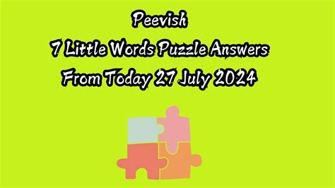 Peevishness 4 letters crossword clue Find the answer to the crossword clue Peevishness