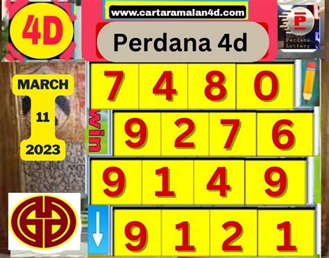 Perdana 4d  Get the latest Damacai 4D results on this page today