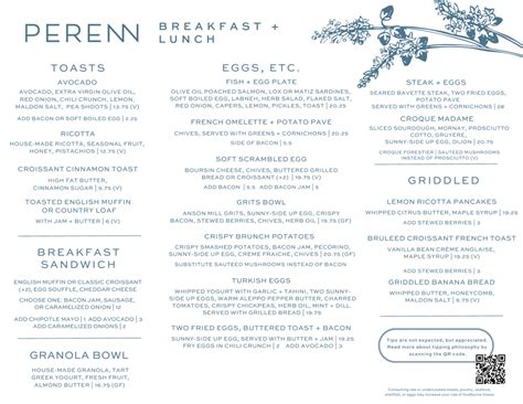 Perenn at rancharrah menu  Unclaimed