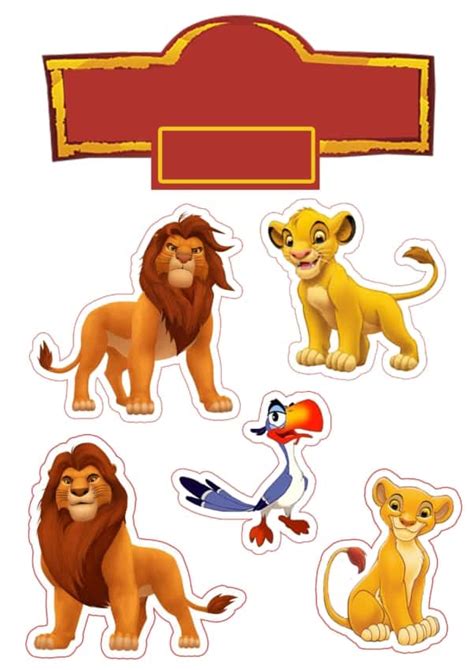 Personalizados rei leao para imprimir  Disney