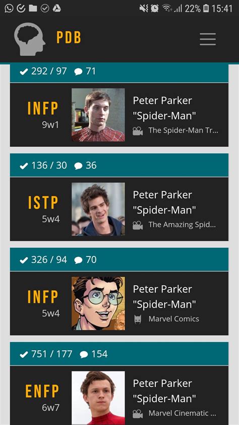 Peter parker mbti  I don't think they're both NTPs