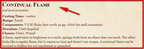 Pf2e continual flame  Cost: 1 power component, 50 gp, wand +2,500 gp, continuous item +6,660 gpAFAIK, this spell removes the Blinded condition, which can be afflicted through magical means such as Blindness/Deafness, but can't actually cure eyes that were ruined or taken out or something