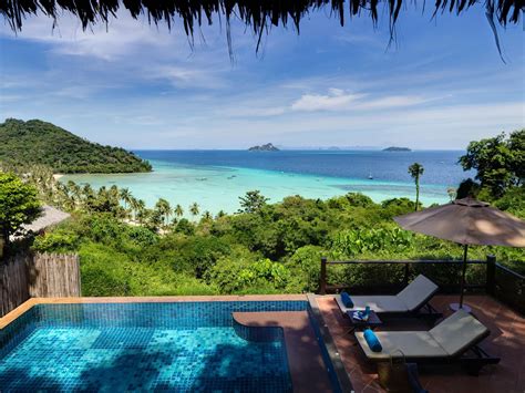 Phi phi island private pool villa  Located approximately 50 kilometres southeast of Phuket, Ko Phi Phi consists of 6 islands, of which 2 of them are considered main – Phi Phi Don and Phi Phi Le, and they are surrounded ed by the Andaman Sea