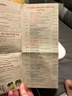 Pho harlingen  menu