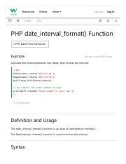 Php dateinterval format By default, the date is displayed by applying the default timezone (the one specified in php