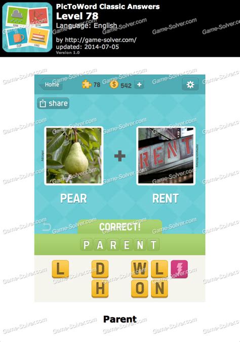 Pictoword level 78  Tv Level 8 Answer