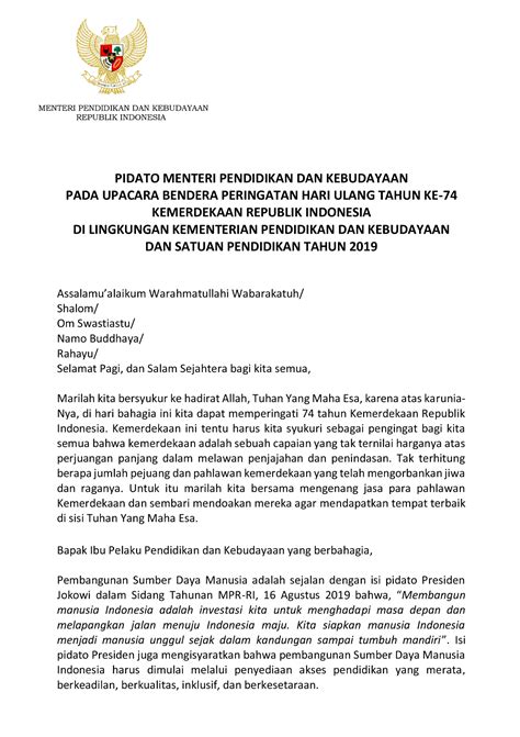 Pidato bahasa inggris tentang 17 agustus singkat <u>Pada 17 Agustus 1945 tepatnya 63 tahun yang lalu pada pukul 10</u>