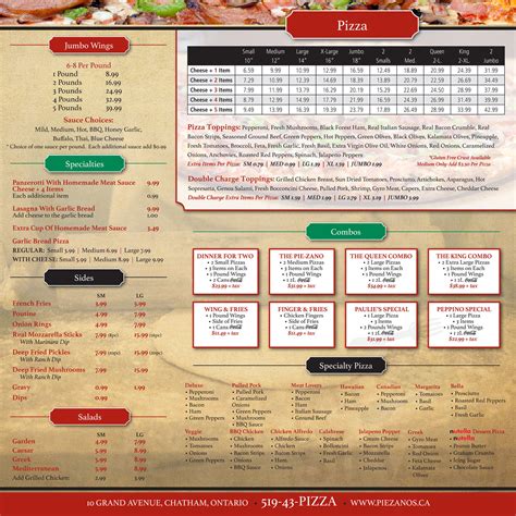 Pie zanos menu  Buffalo Tourism Buffalo Hotels Buffalo Bed and Breakfast Buffalo Vacation Rentals Flights to Buffalo Pie Zanos; Things to Do in BuffaloFollow the link to see the full menu available for delivery and pickup
