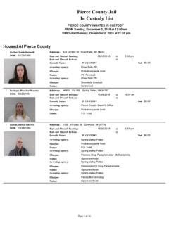 Pierce county jail roster tacoma wa  Website