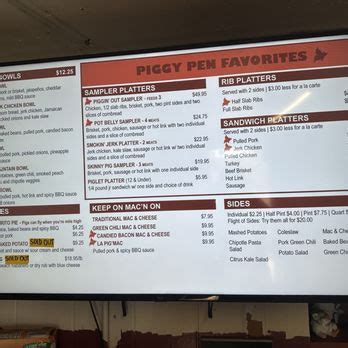 Piggin' out smokehouse menu  orThank you for visiting Piggin' Out! You will receive a text message when your order is ready for pickup