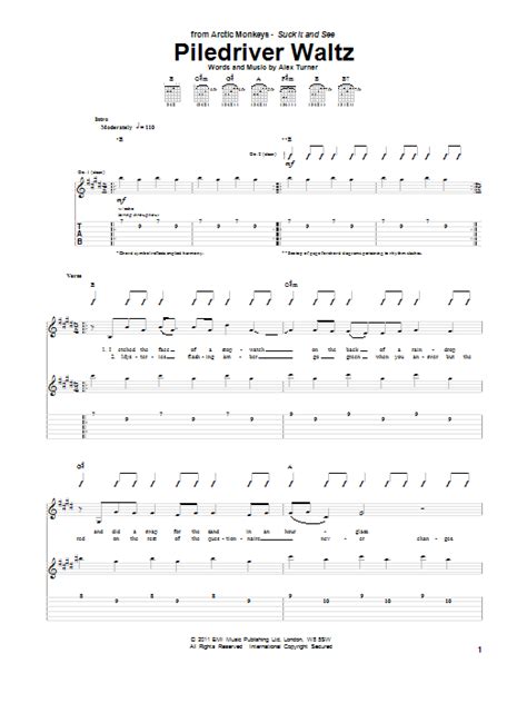 Piledriver waltz chords  E F C